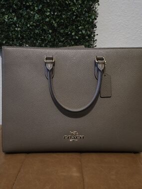 Coach Maggie Totr In Dark Stone Large